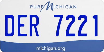MI license plate DER7221