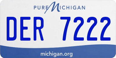 MI license plate DER7222