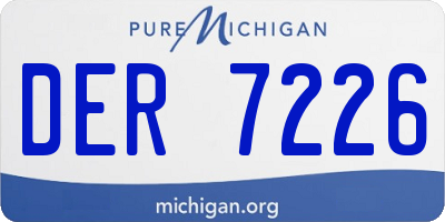 MI license plate DER7226