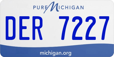 MI license plate DER7227