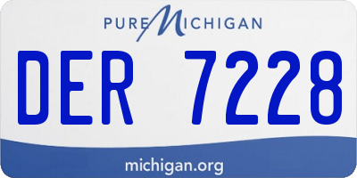 MI license plate DER7228