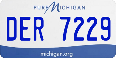 MI license plate DER7229