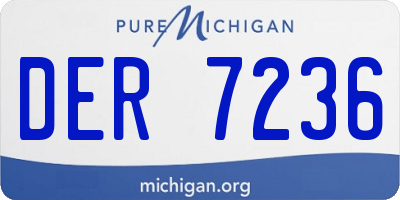 MI license plate DER7236
