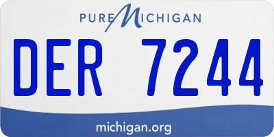 MI license plate DER7244