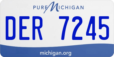 MI license plate DER7245