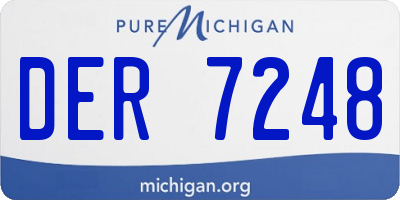 MI license plate DER7248