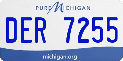 MI license plate DER7255