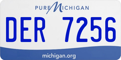 MI license plate DER7256