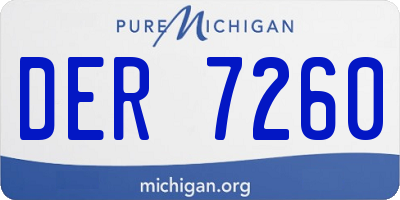 MI license plate DER7260