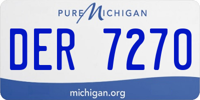 MI license plate DER7270