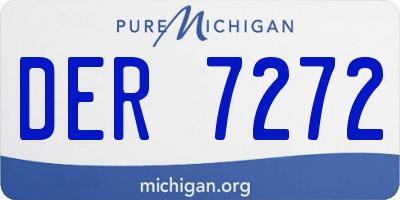MI license plate DER7272