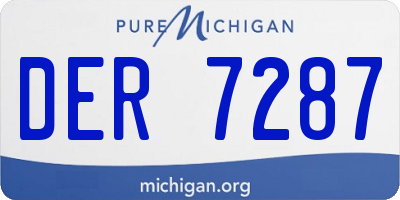 MI license plate DER7287