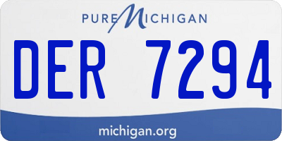 MI license plate DER7294