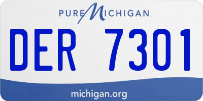MI license plate DER7301