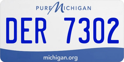 MI license plate DER7302