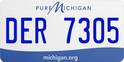 MI license plate DER7305