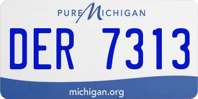 MI license plate DER7313