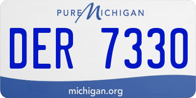 MI license plate DER7330