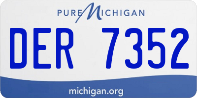 MI license plate DER7352