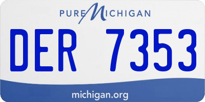 MI license plate DER7353