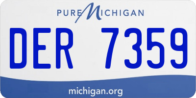 MI license plate DER7359