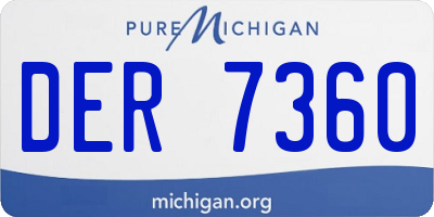 MI license plate DER7360