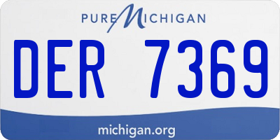 MI license plate DER7369