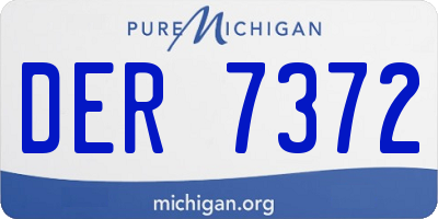 MI license plate DER7372