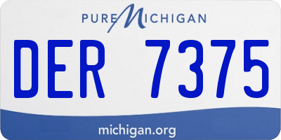 MI license plate DER7375