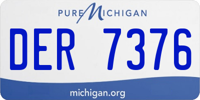 MI license plate DER7376