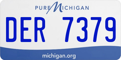 MI license plate DER7379