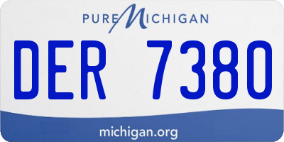 MI license plate DER7380