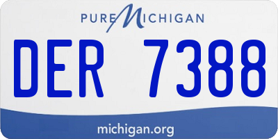 MI license plate DER7388