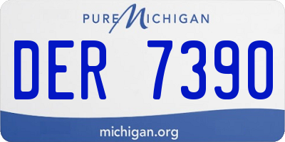 MI license plate DER7390