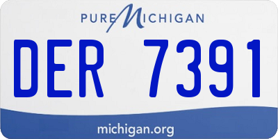 MI license plate DER7391