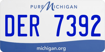 MI license plate DER7392