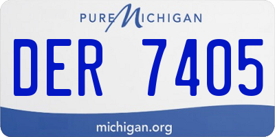 MI license plate DER7405
