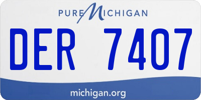 MI license plate DER7407