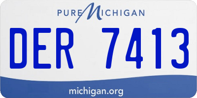 MI license plate DER7413