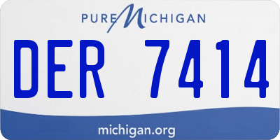 MI license plate DER7414