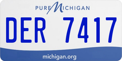 MI license plate DER7417