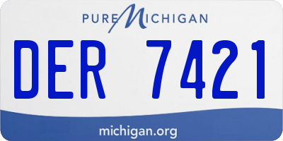 MI license plate DER7421