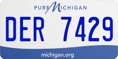MI license plate DER7429