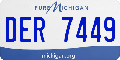 MI license plate DER7449