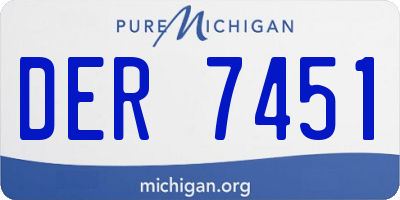 MI license plate DER7451