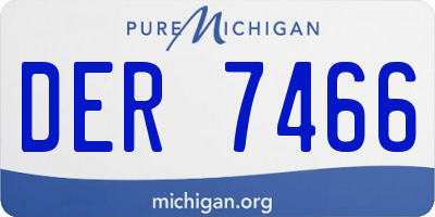 MI license plate DER7466