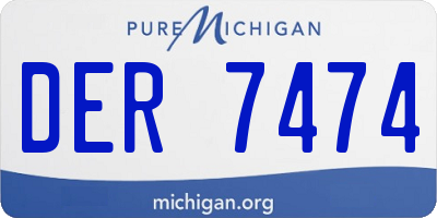 MI license plate DER7474