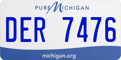 MI license plate DER7476