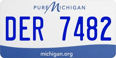 MI license plate DER7482