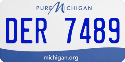 MI license plate DER7489